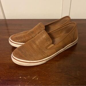 Lauren Ralph Lauren Brown Textured Slip-On Flats size 7.5